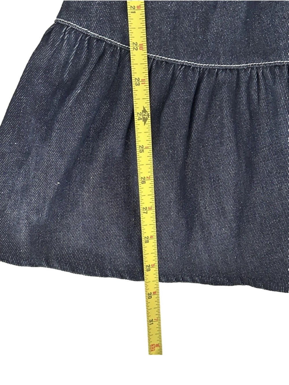 Peppermayo | Isabella Denim Bustier Dress Size 4 Blue Fit Flare Cap Sleeves - Picture 12 of 15